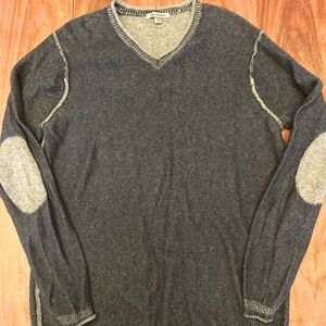 Johnston Murphy Mens Medium Black V Neck Sweater Size M Nylon cotton wool Blend